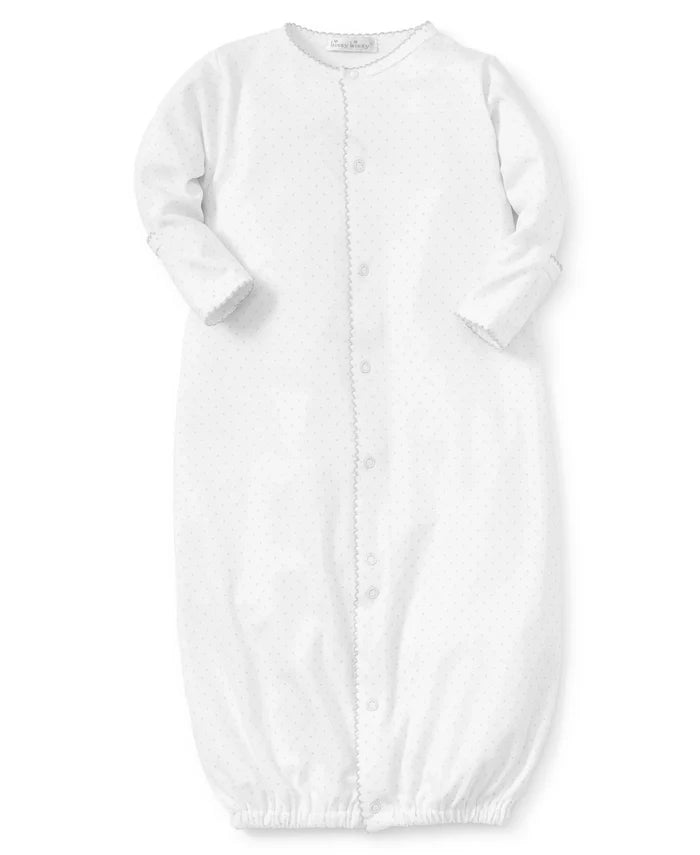 Kissy Kissy - Converter Gown - White with Silver Dots