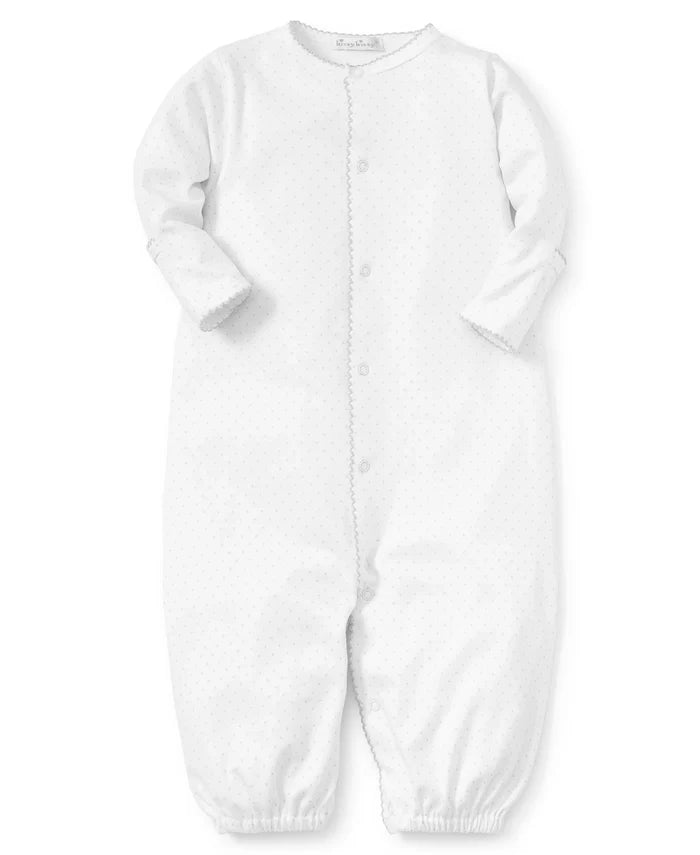 Kissy Kissy - Converter Gown - White with Silver Dots
