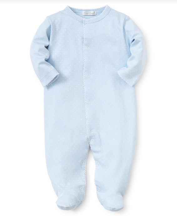Kissy Kissy - Footie - Blue with White Dots