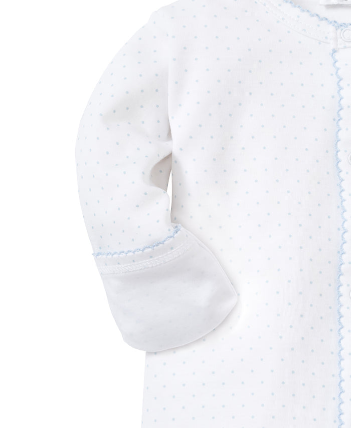 Kissy Kissy - Footie - White with Blue Dots