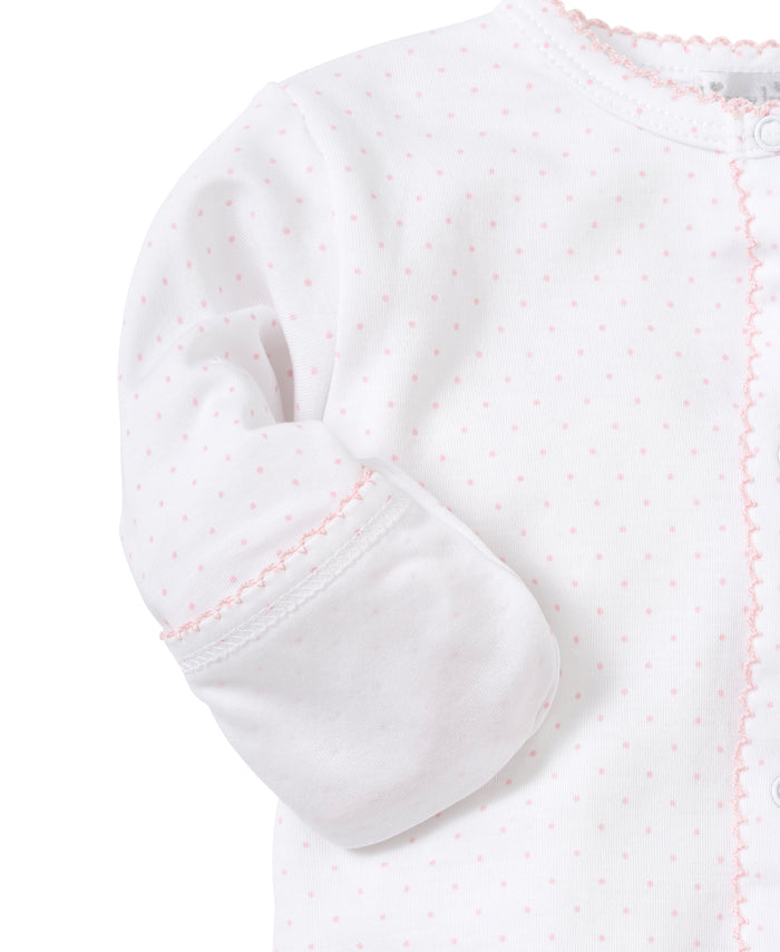 Kissy Kissy - Footie - White with Pink Dots