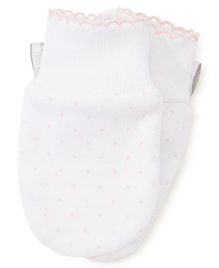 Kissy Kissy - Mittens - White w/ Pink Dots