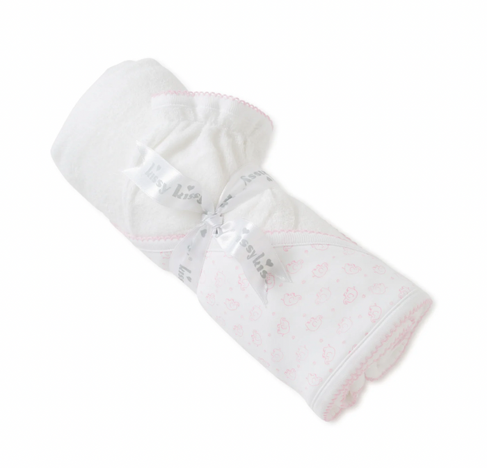 Kissy Kissy - Towel + Mitten Set - Ele-Fun (Pink)