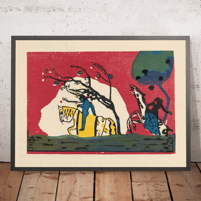 A framed image of