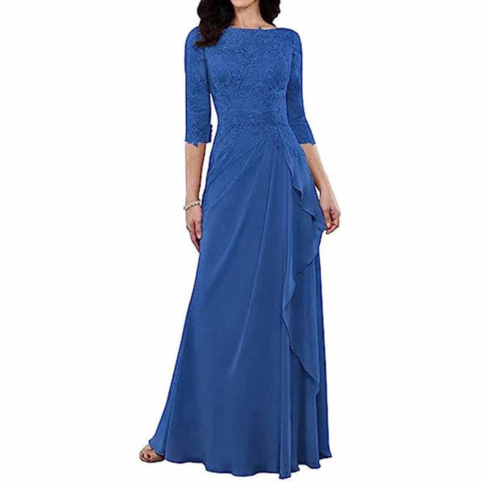 Lace Bridesmaid Dress With Sleeves Mother of the bridal Dress long prom dress