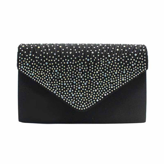 Ladies Satin Evening Clutch Purse Bag Crossbody Handbags Party Prom Wedding Envelope