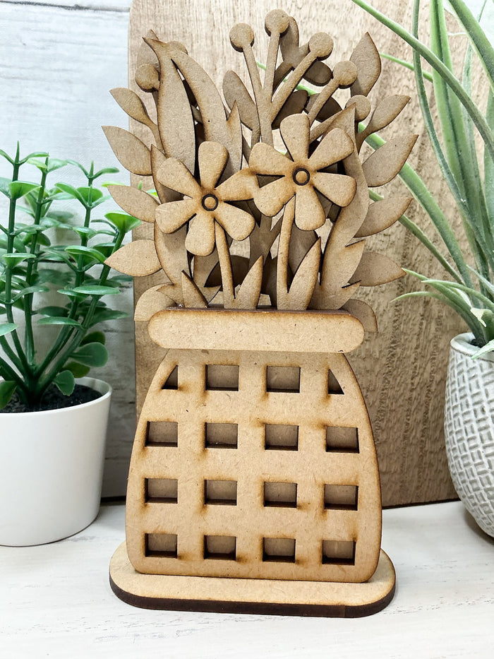 Layered Lattice Vase Flowers DIY Kit