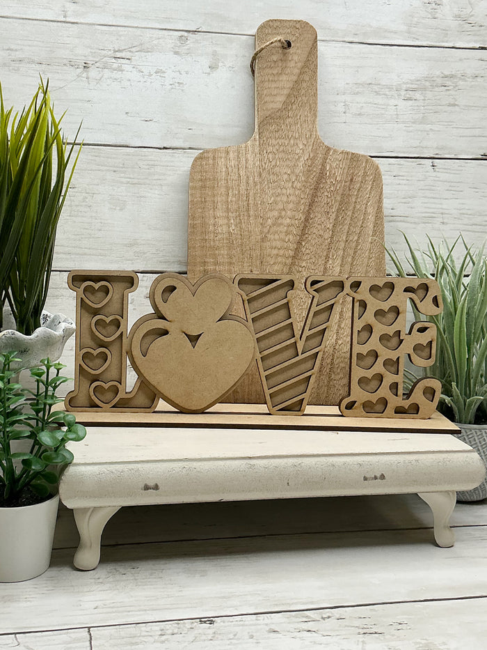 Layered Love Shelf Sitter Sign DIY Kit