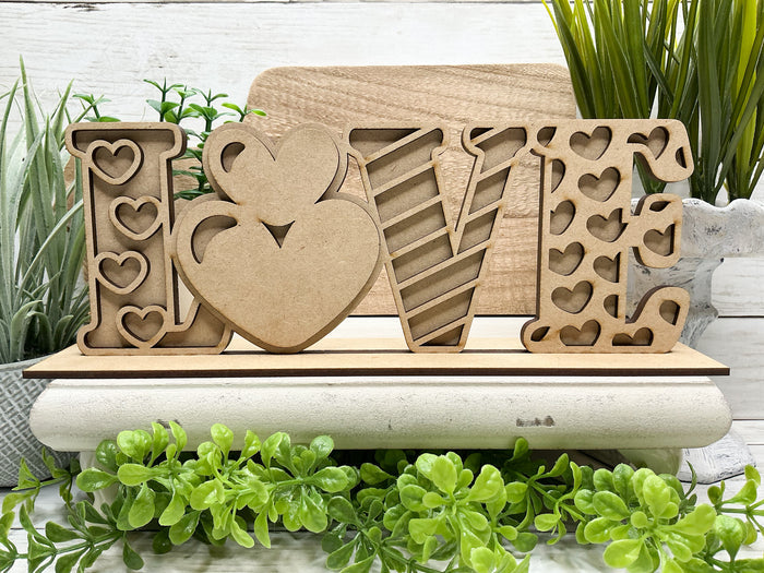 Layered Love Shelf Sitter Sign DIY Kit