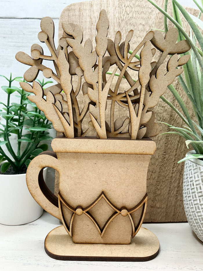 Layered Mug Flowers DIY Kit