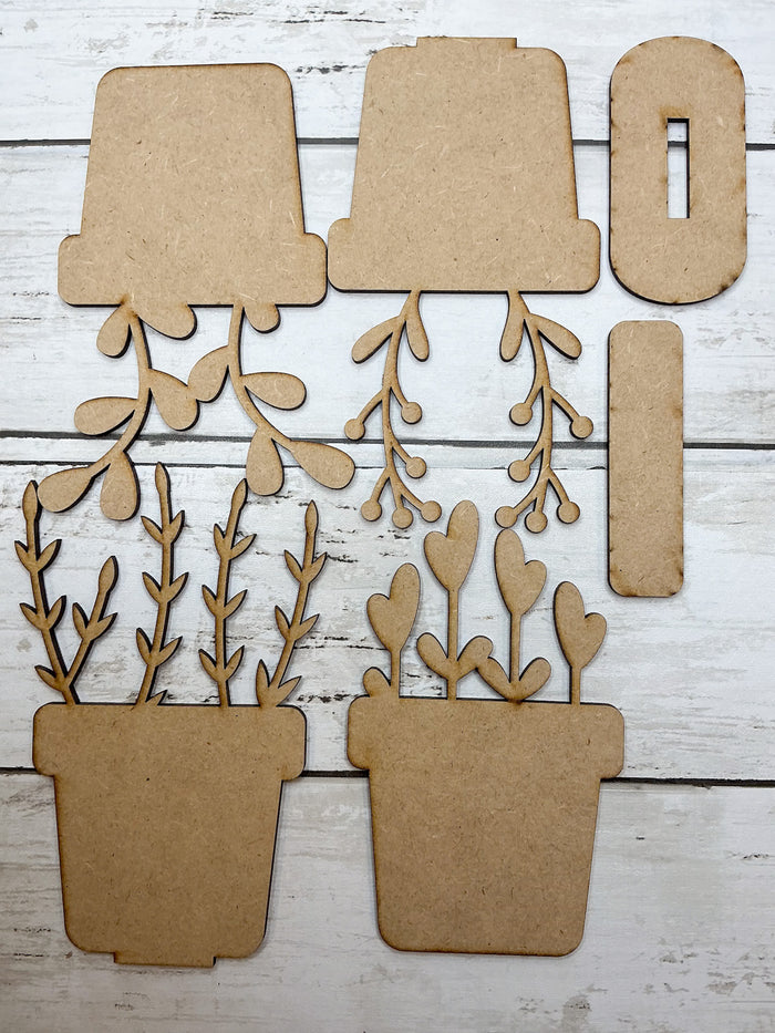 Layered Potted Flowers DIY Kit
