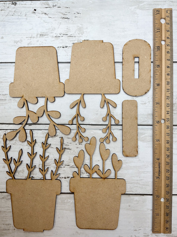 Layered Potted Flowers DIY Kit