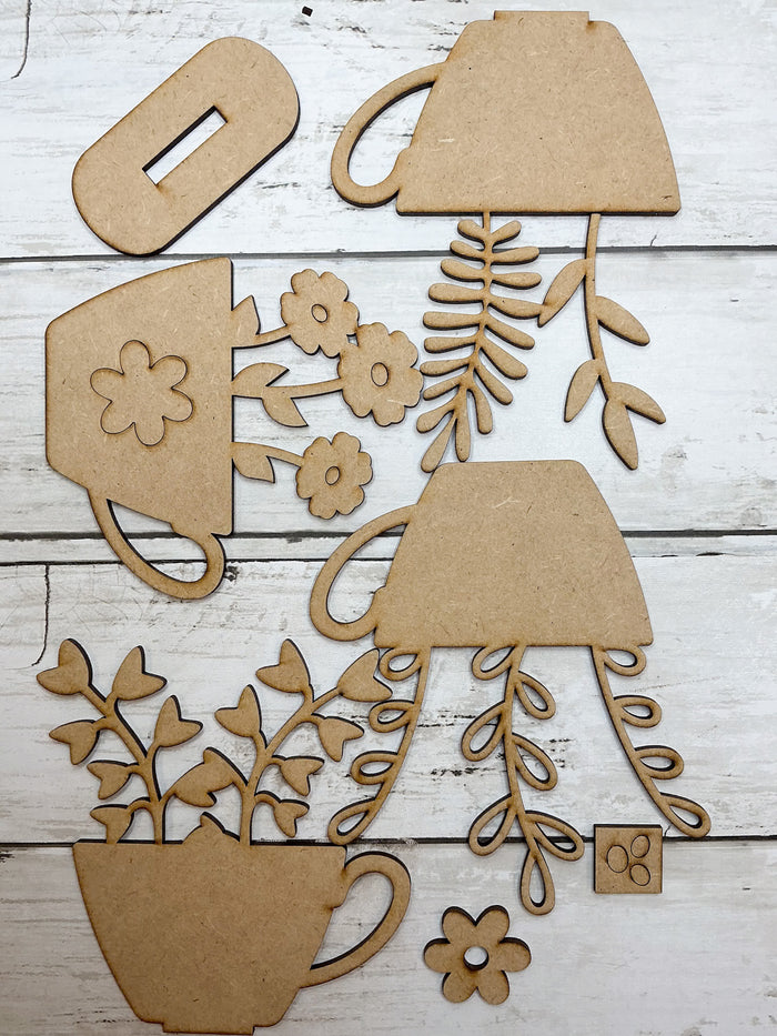 Layered Tea Cup Flowers DIY Kit