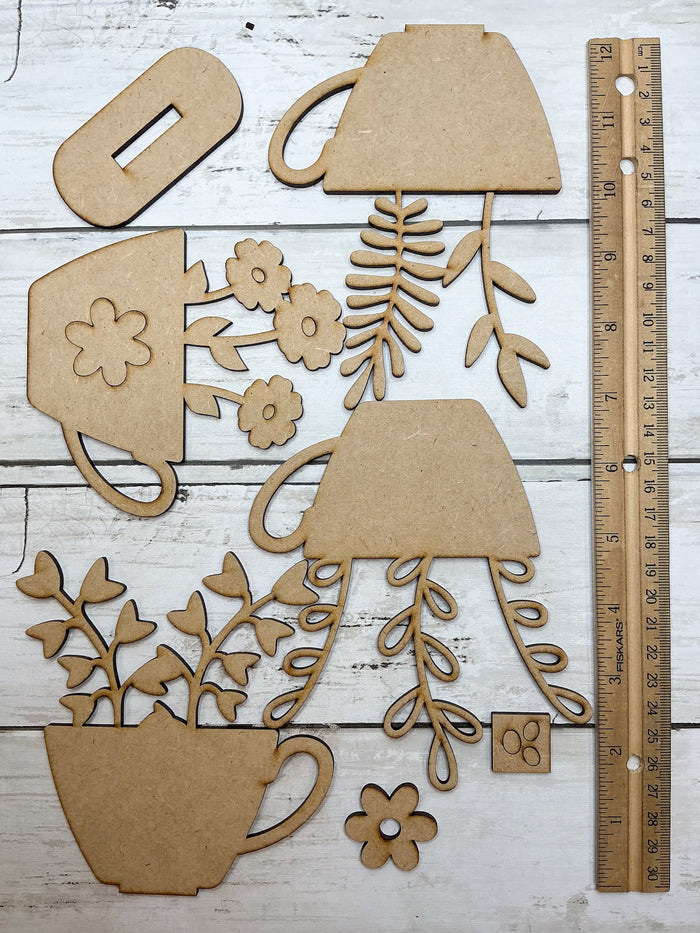Layered Tea Cup Flowers DIY Kit