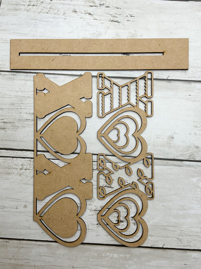 Layered XOXO Shelf Sitter Sign DIY Kit