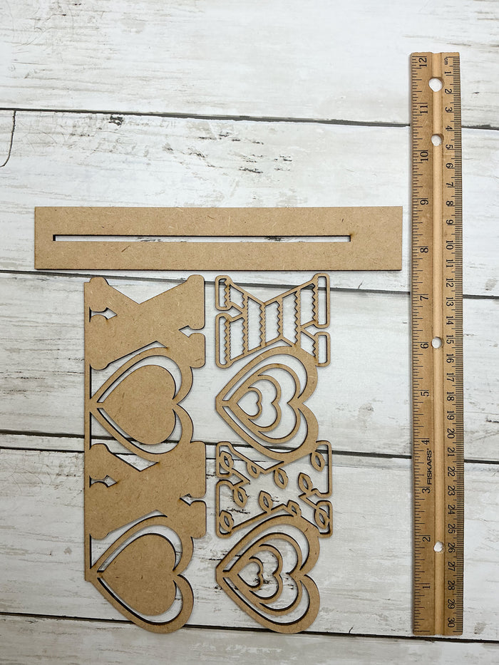 Layered XOXO Shelf Sitter Sign DIY Kit