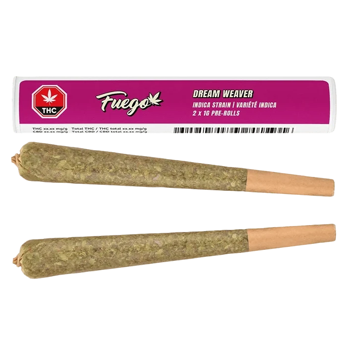 Close-up of the Lemon Diesel Pre Rolled 5 x 0.5 g pre-rolls with a green and white label, against a dark background.