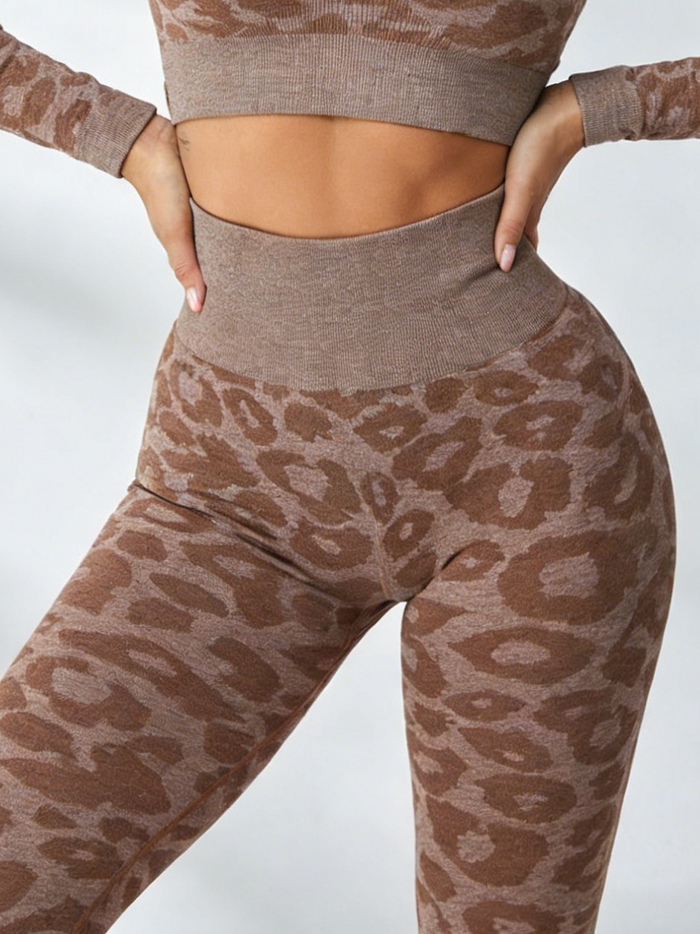 Leopard Print Scrunch Bum Seamless Leggings