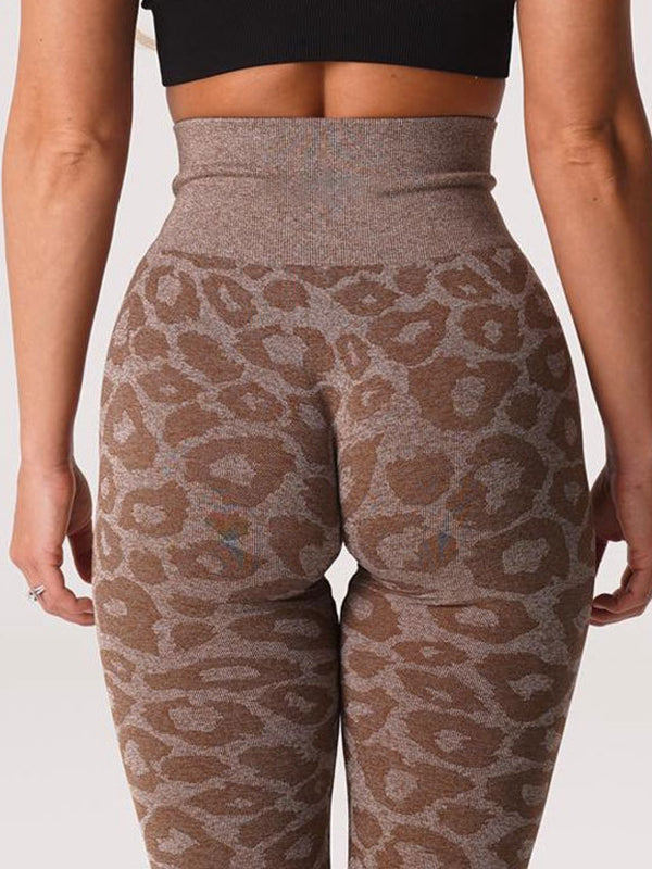 Leopard Print Scrunch Bum Seamless Leggings