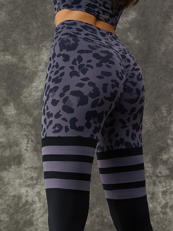 Leopard Print Scrunch Bum Spandex Gym Booty Shorts