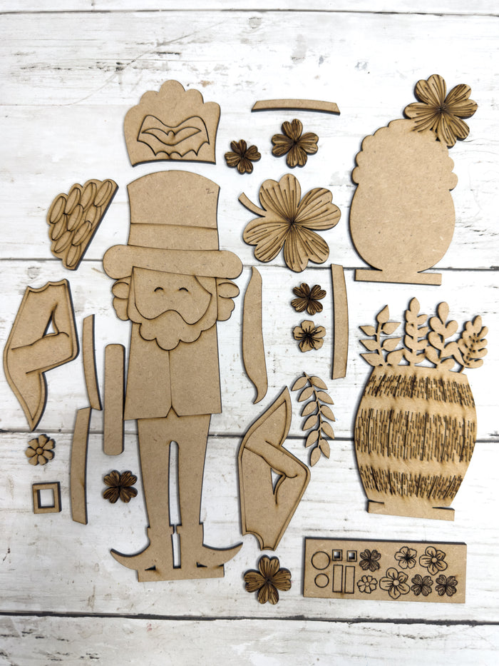 Leprechaun and Gold Trio Insert for Interchangeable Window Base DIY Kit