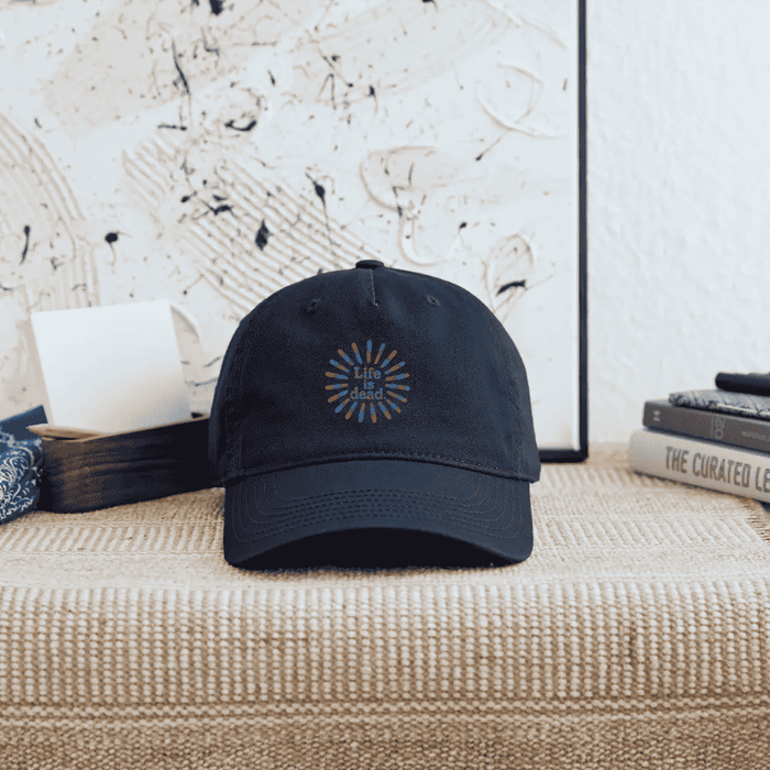 Life is DeadRed & Blue TieDye Sunburst Dad Hat - Smokin Resin Company