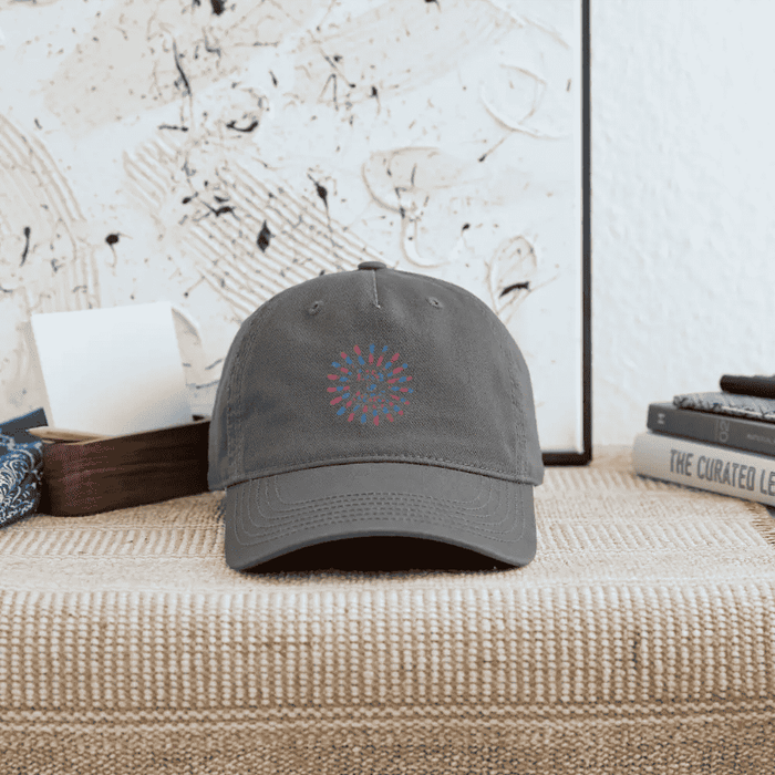 Life is DeadRed & Blue TieDye Sunburst Dad Hat - Smokin Resin Company