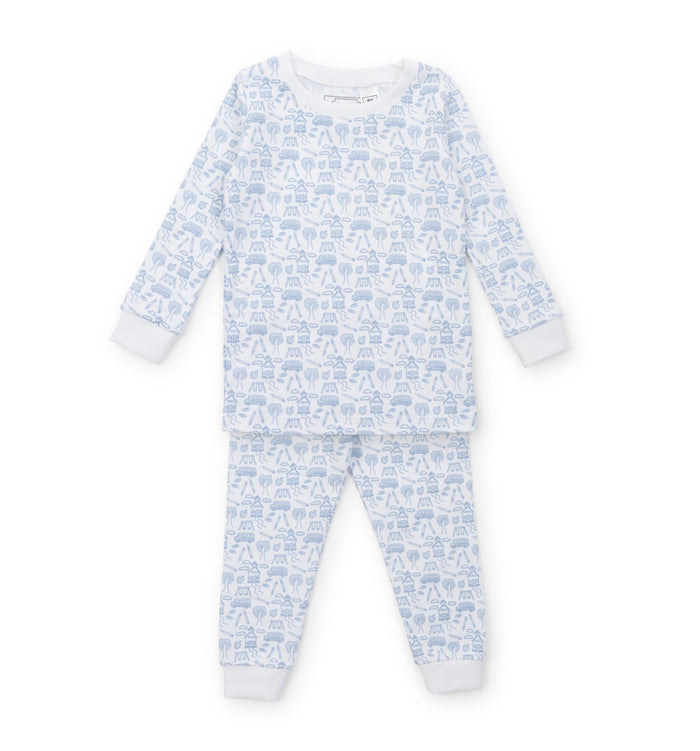 Lila and Hayes - Grayson Pajama Set - Blue School Days