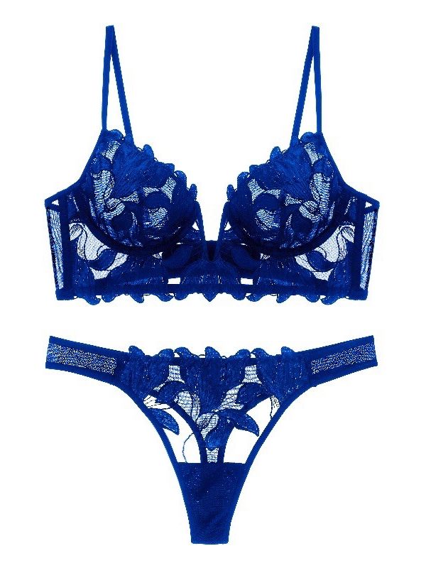 Lily Embroidered Mesh Panties