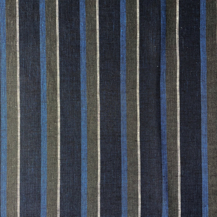 Linen Big Stripe Fabric 6758 - The Linen Lab - 6758 NAVY