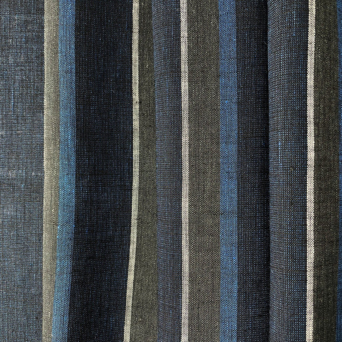 Linen Big Stripe Fabric 6758 - The Linen Lab - 6758 NAVY