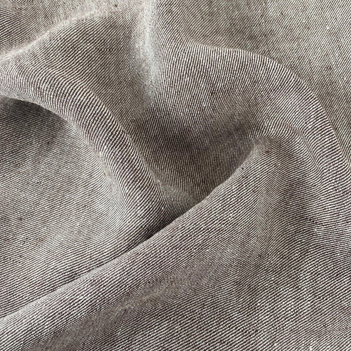 Linen Brown Twill Fabric 4796 - The Linen Lab - Brown