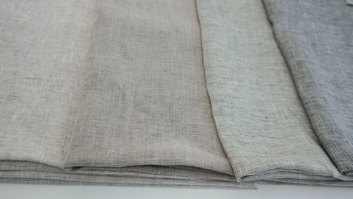Linen Dot Shape Fabric (7171 7172 2829 4751) - The Linen Lab - beige