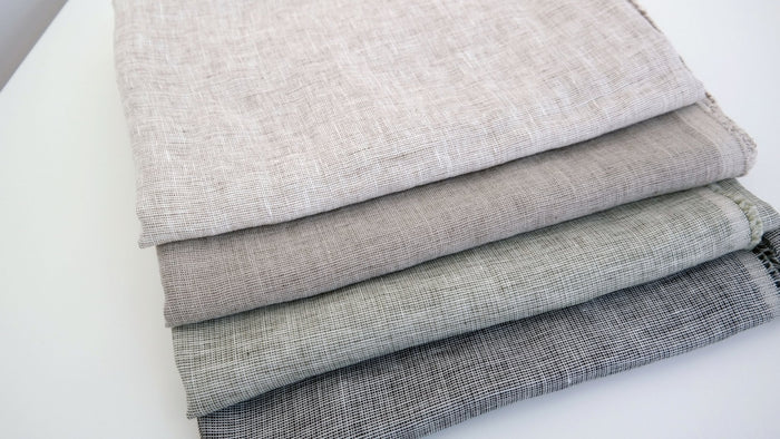 Linen Dot Shape Fabric (7171 7172 2829 4751) - The Linen Lab - beige