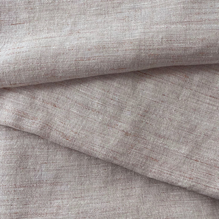 Linen French Melange Fabric Light Weight 6307 - The Linen Lab - Brown