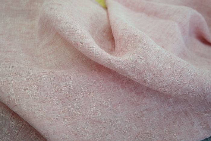 Linen Jacquard Small Flower Pattern Fabric (7168 7174 7195 7196 7197) - The Linen Lab - pink