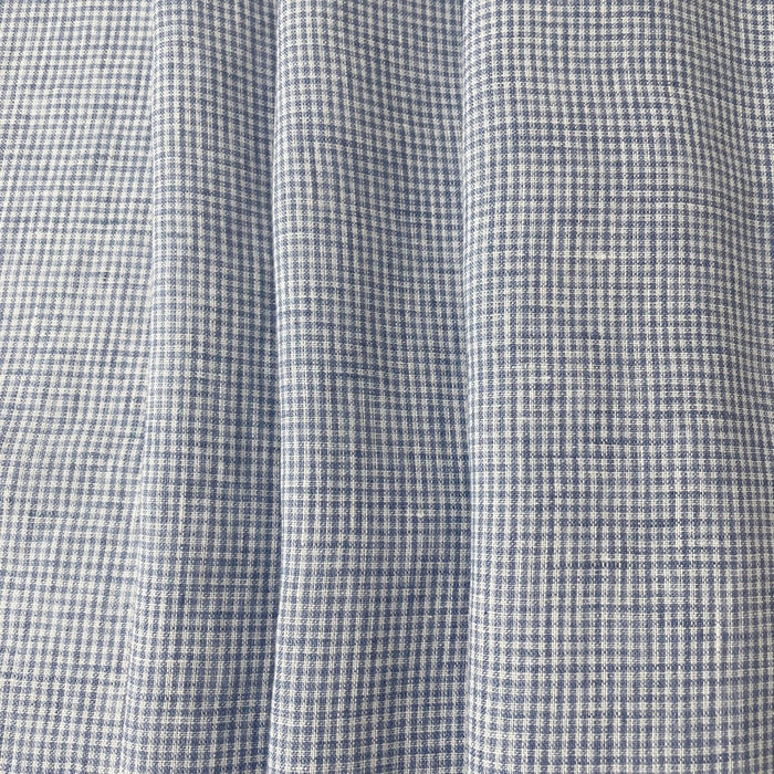 Linen Mini Gingham Check 6793 6794 - The Linen Lab - 6794 BLUE