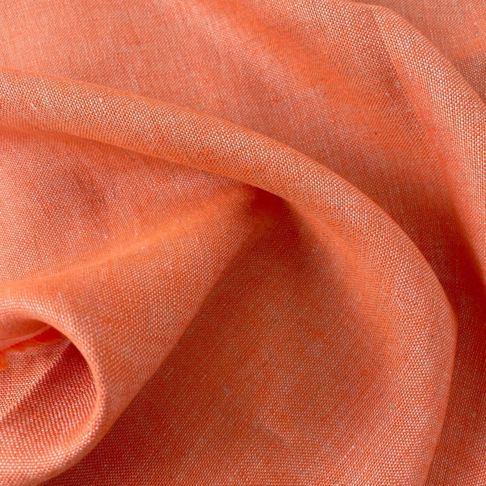 Linen Orange Dot Fabric 3509 - The Linen Lab - Orange
