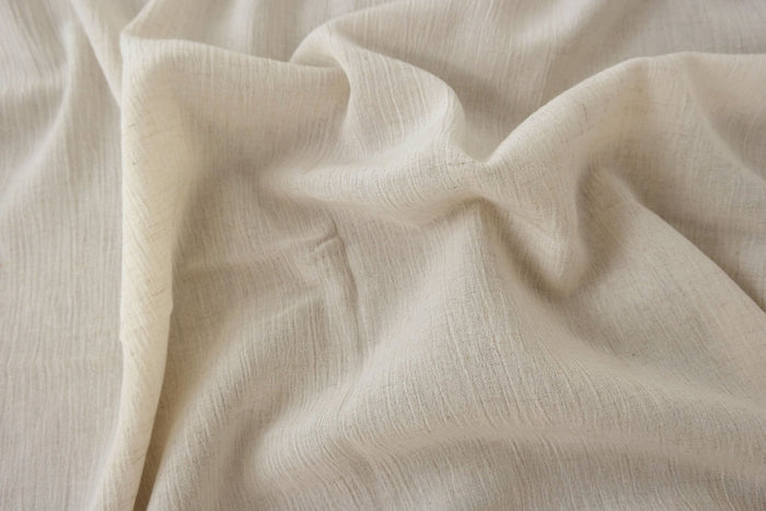 Linen Rayon 30s Wrinkled Fabric - The Linen Lab - Light Natural