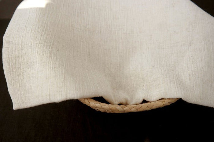Linen Rayon 30s Wrinkled Fabric - The Linen Lab - Light Natural