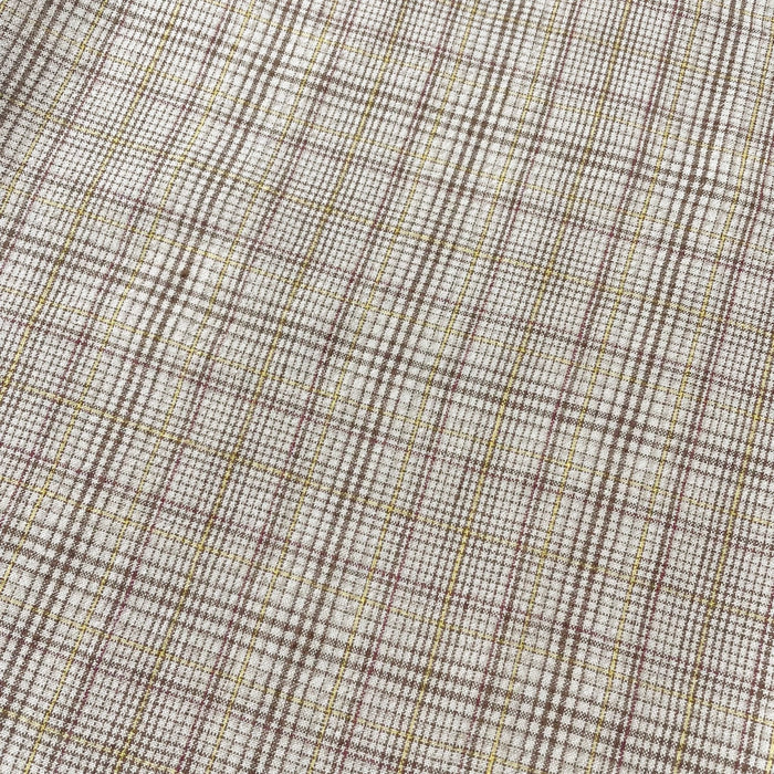 Linen Rayon Cotton Check Fabric 7377 - The Linen Lab - 7377 CHECK