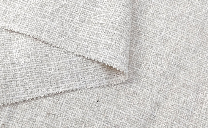 Linen Rayon Natural Tweed Fabric 306 - The Linen Lab - Natural