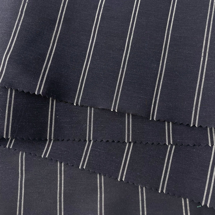 Linen Tencel Rayon Stripe Fabric 6942 - The Linen Lab - 6942