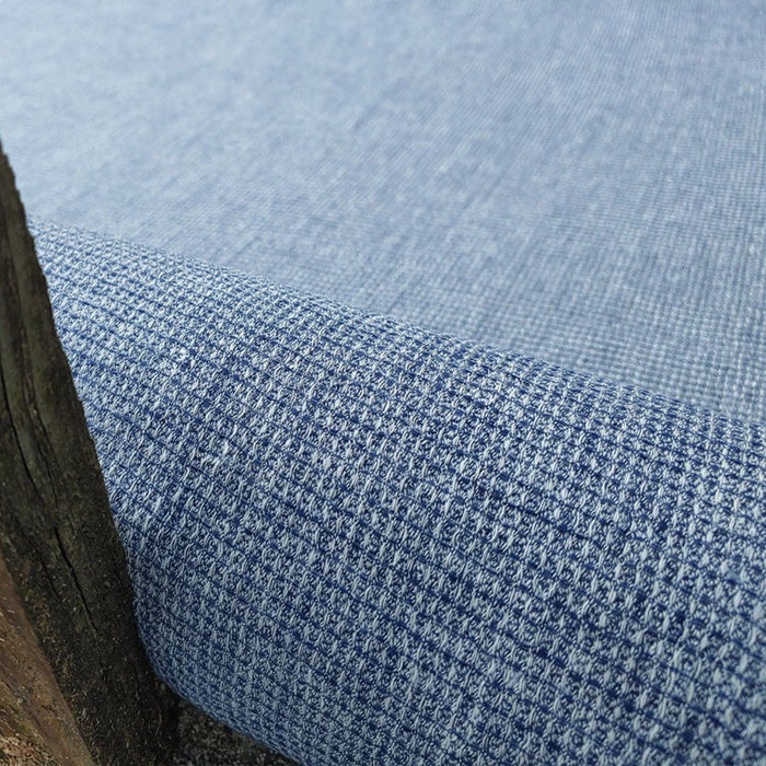 Linen Waffle Tweed Fabric - The Linen Lab - Light Blue