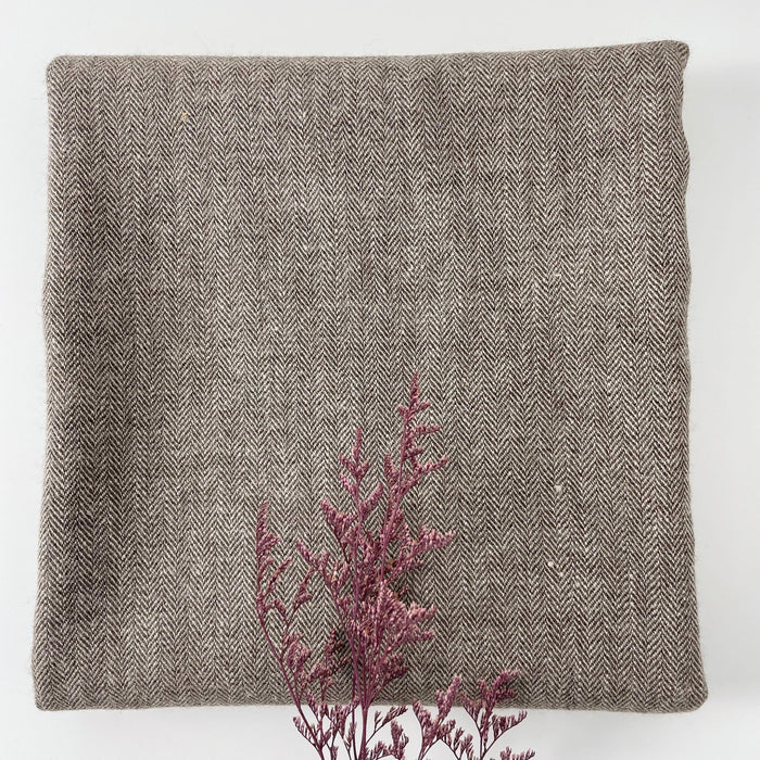 Linen Nylon Wool HBT Fabric 7009 7004 7013 7010 - The Linen Lab - 7004 D/BROWN