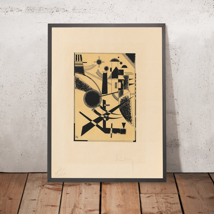 A framed image of