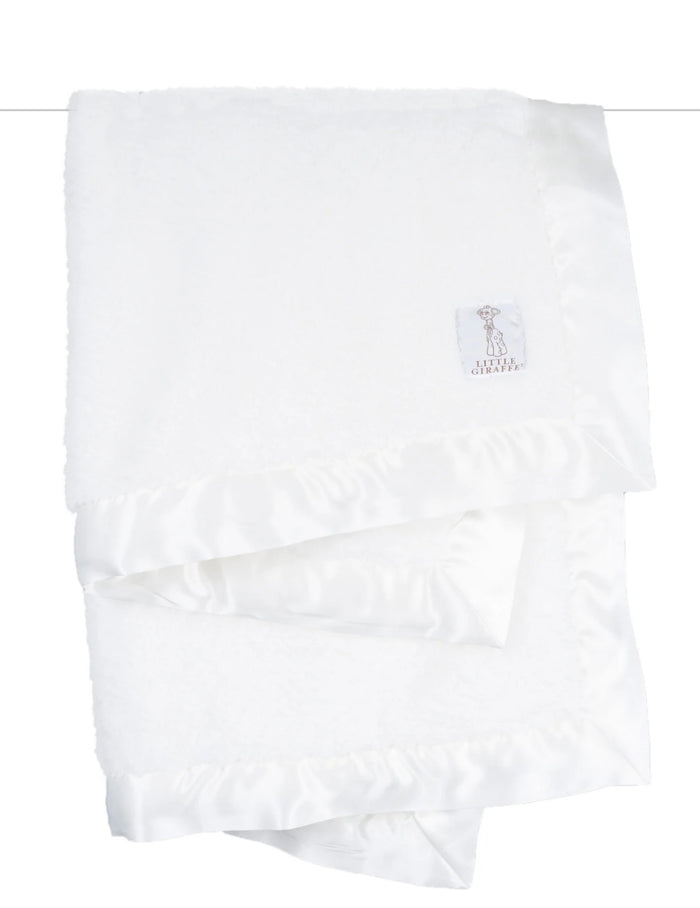 Little Giraffe - Chenille Baby Blanket - White