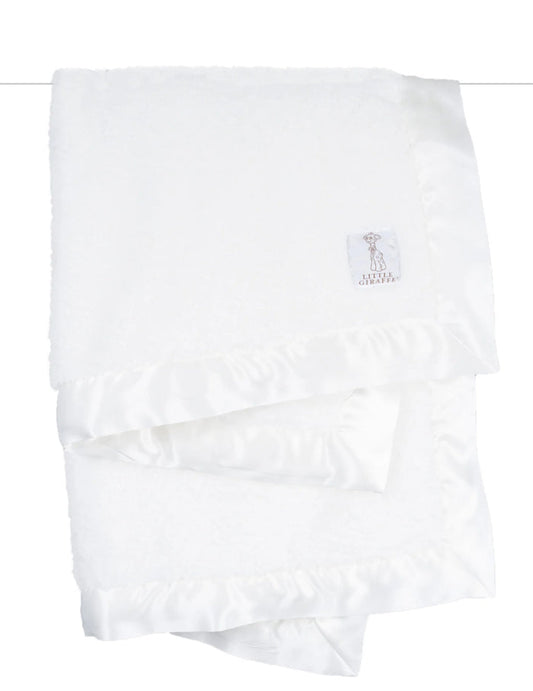 Little Giraffe - Chenille Baby Blanket - White