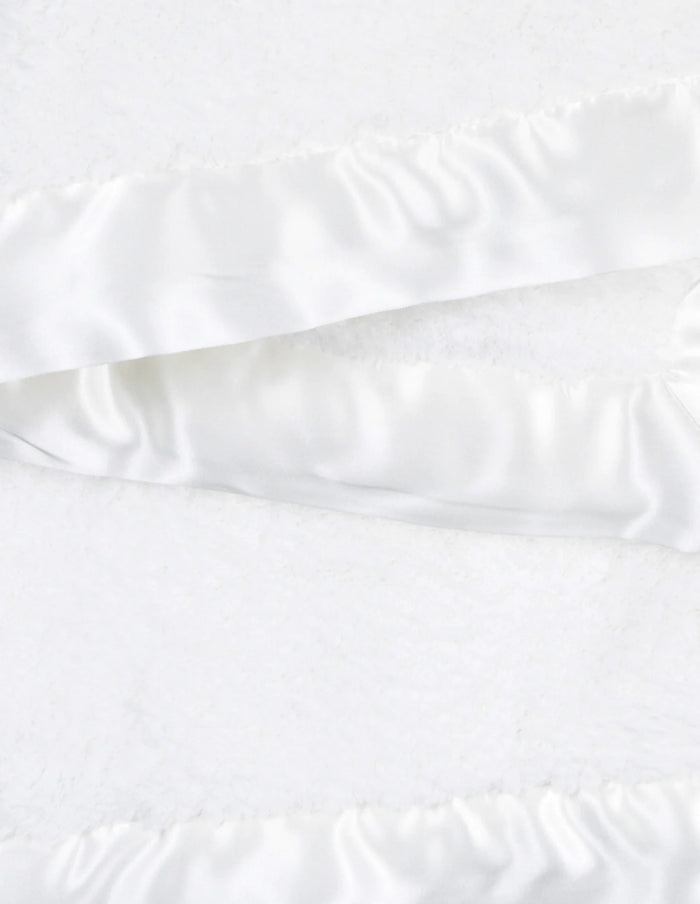 Little Giraffe - Chenille Baby Blanket - White