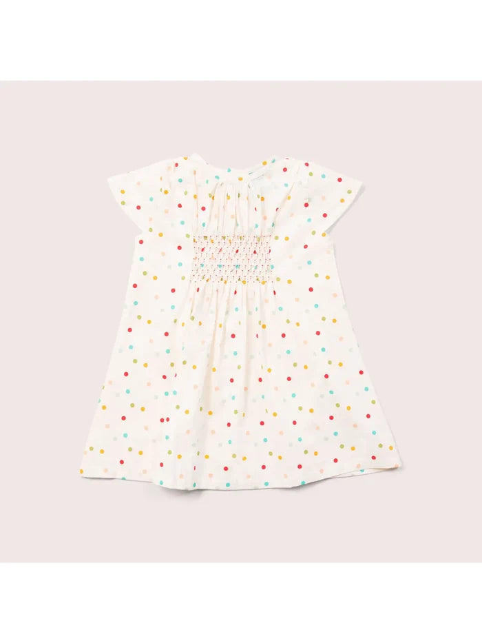 Little Green Radicals - Dress - Smocked Rainbow Spots